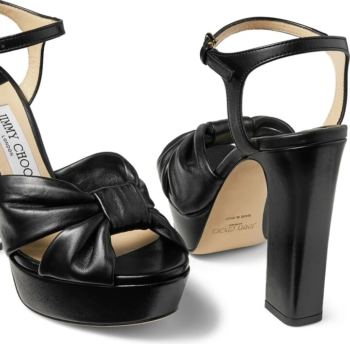 Jimmy Choo Heloise 120 Leather Sandals - Image 6