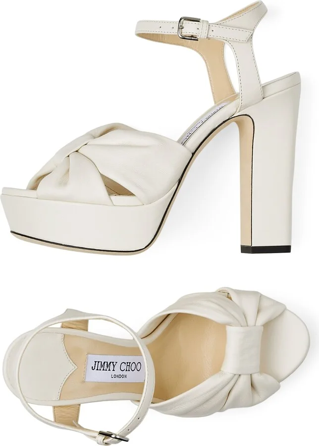 Jimmy Choo Heloise 120 Leather Sandals - Image 3