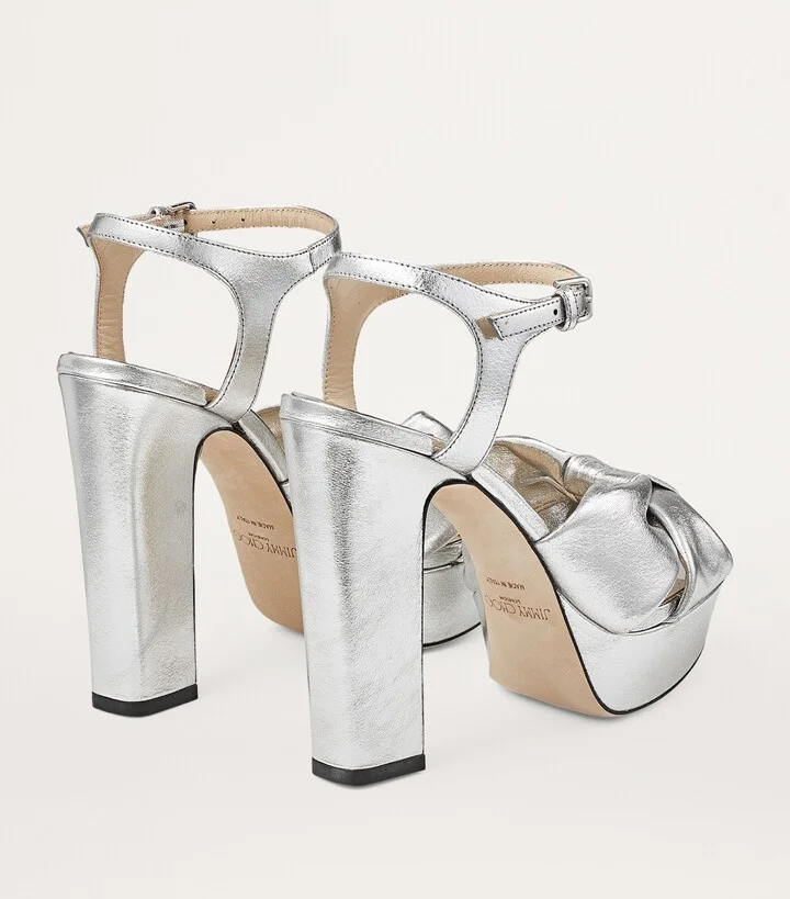 Jimmy Choo Heloise 120 Leather Sandals - Image 3