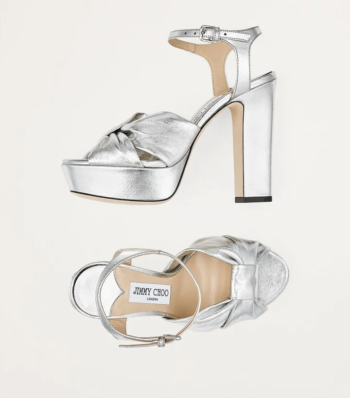 Jimmy Choo Heloise 120 Leather Sandals - Image 4