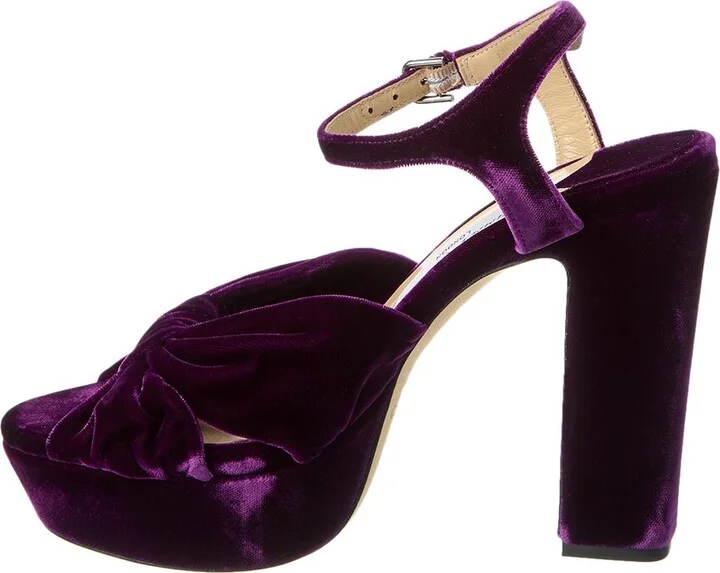 Jimmy Choo Heloise 120 Velvet Platform Sandal - Image 2