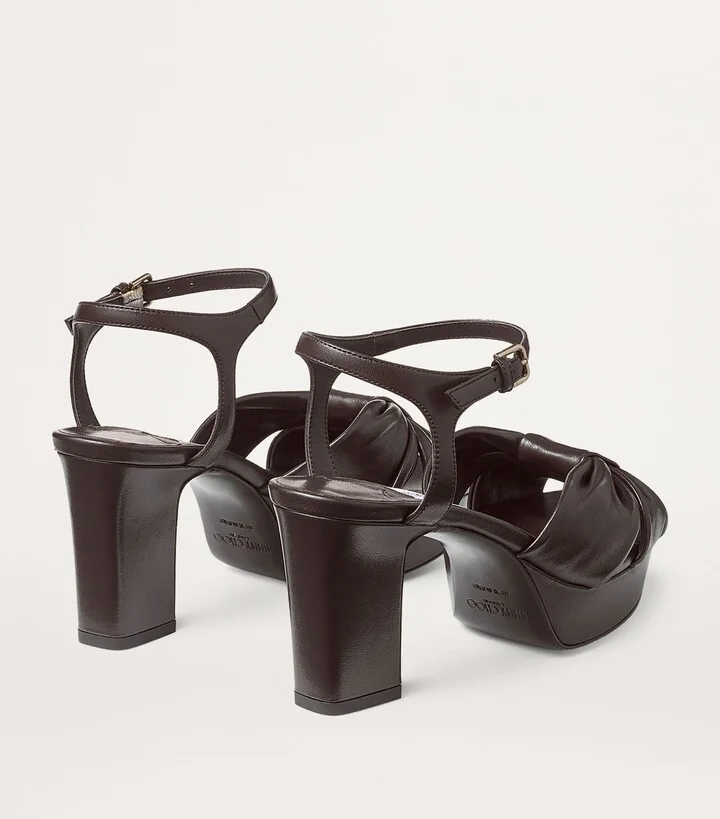 Jimmy Choo Heloise 80 Leather Heeled Sandals - Image 2