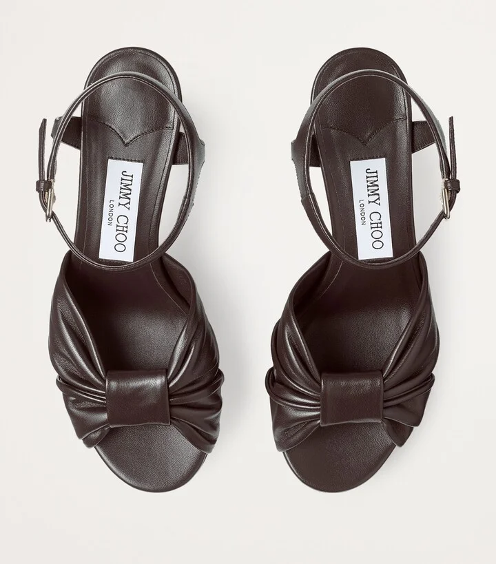 Jimmy Choo Heloise 80 Leather Heeled Sandals - Image 3