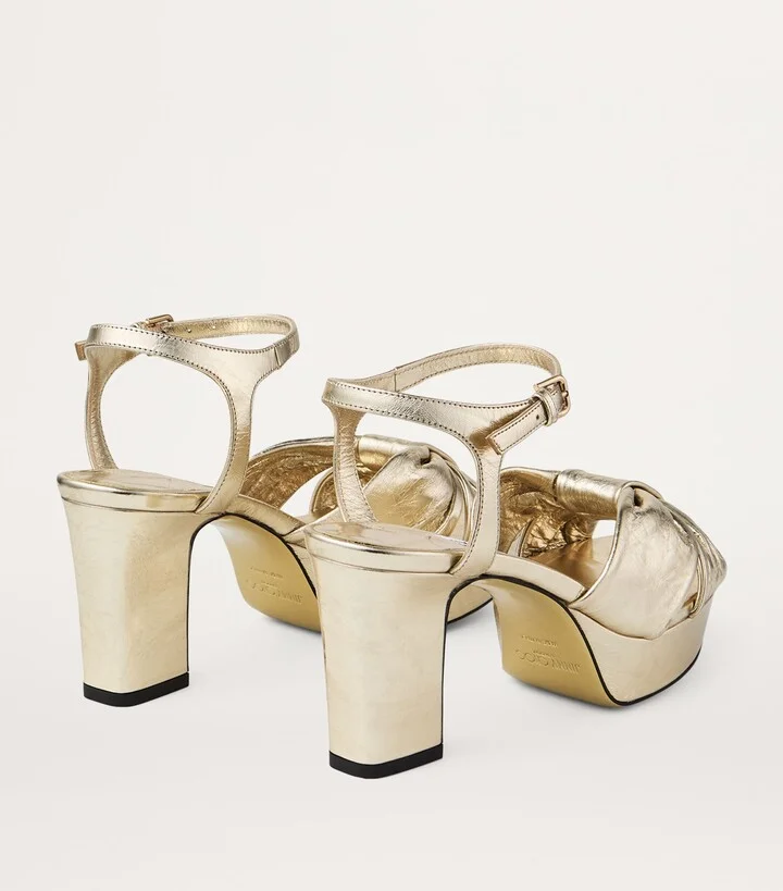 Jimmy Choo Heloise 80 Leather Heeled Sandals - Image 3