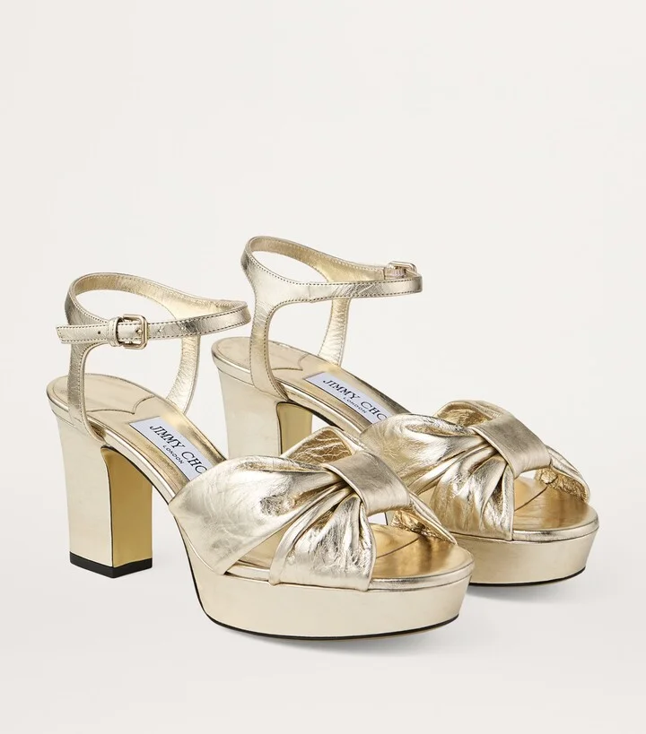 Jimmy Choo Heloise 80 Leather Heeled Sandals - Image 4