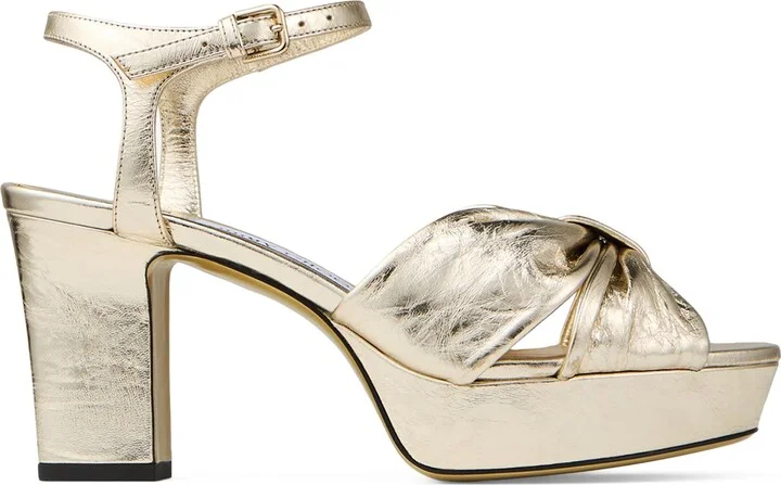 Jimmy Choo Heloise 80 Leather Heeled Sandals