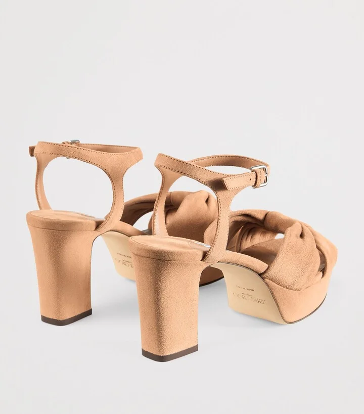 Jimmy Choo Heloise 80 Suede Heeled Sandals - Image 3