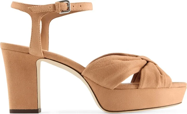 Jimmy Choo Heloise 80 Suede Heeled Sandals