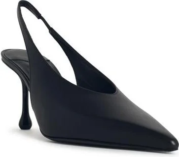 Jimmy Choo 'Isa 80' Black Leather Slingbacks - Image 2