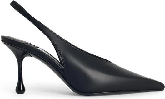 Jimmy Choo 'Isa 80' Black Leather Slingbacks