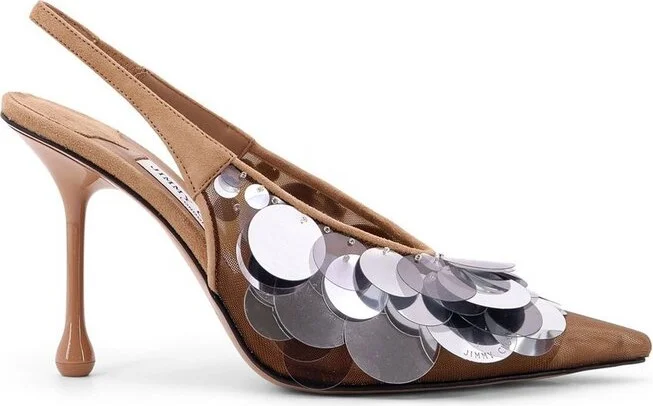 Jimmy Choo Isa 95 Embellished Slingback Pumps