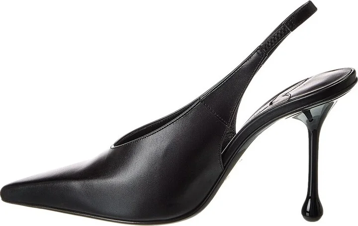 Jimmy Choo Isa 95 Leather Slingback Pump - Image 2