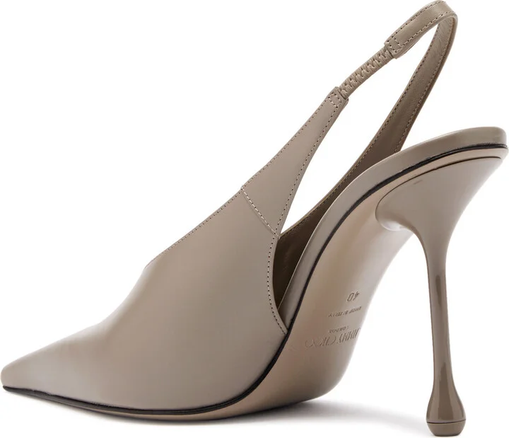 Jimmy Choo Isa 95 Leather Slingback Pumps - Image 2