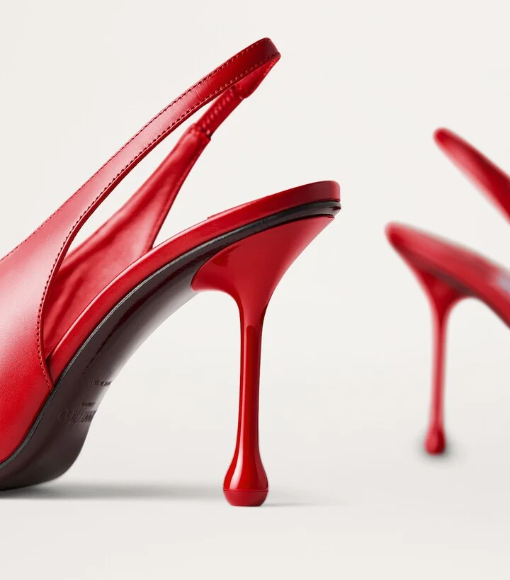 Jimmy Choo Isa 95 Leather Slingback Pumps - Image 5