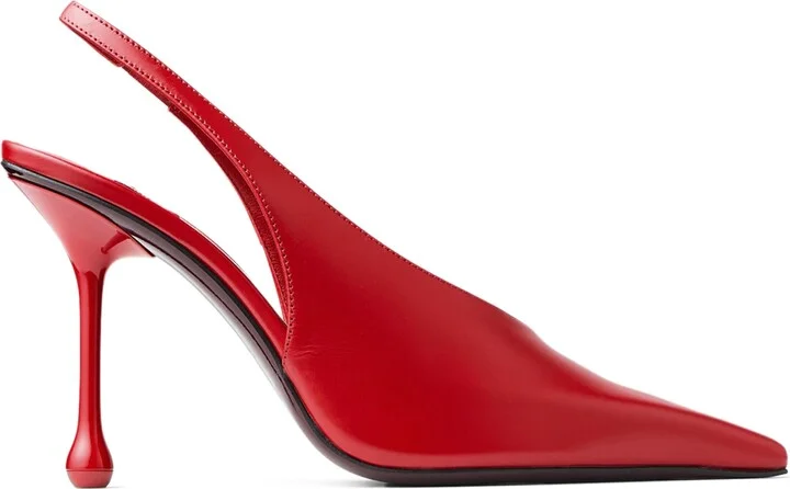 Jimmy Choo Isa 95 Leather Slingback Pumps