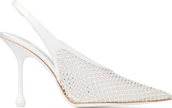 Jimmy Choo Isa 95 Leather Slingback Pumps