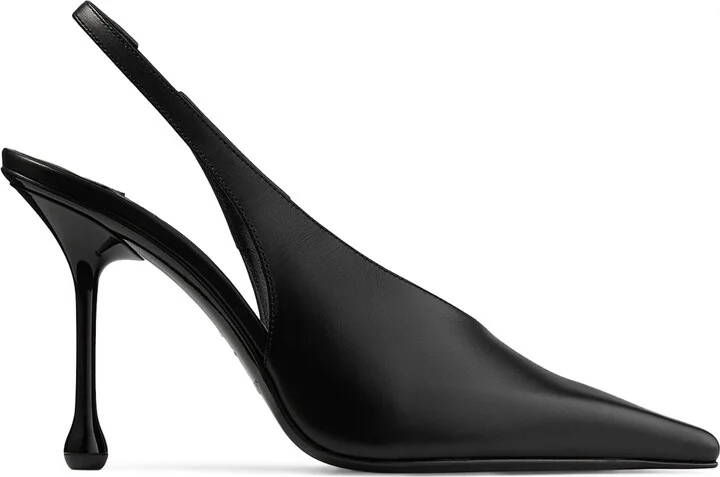 Jimmy Choo Isa 95 Leather Slingback Pumps