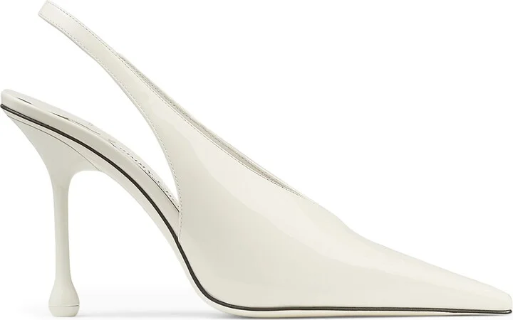 Jimmy Choo Isa 95 Leather Slingback Pumps