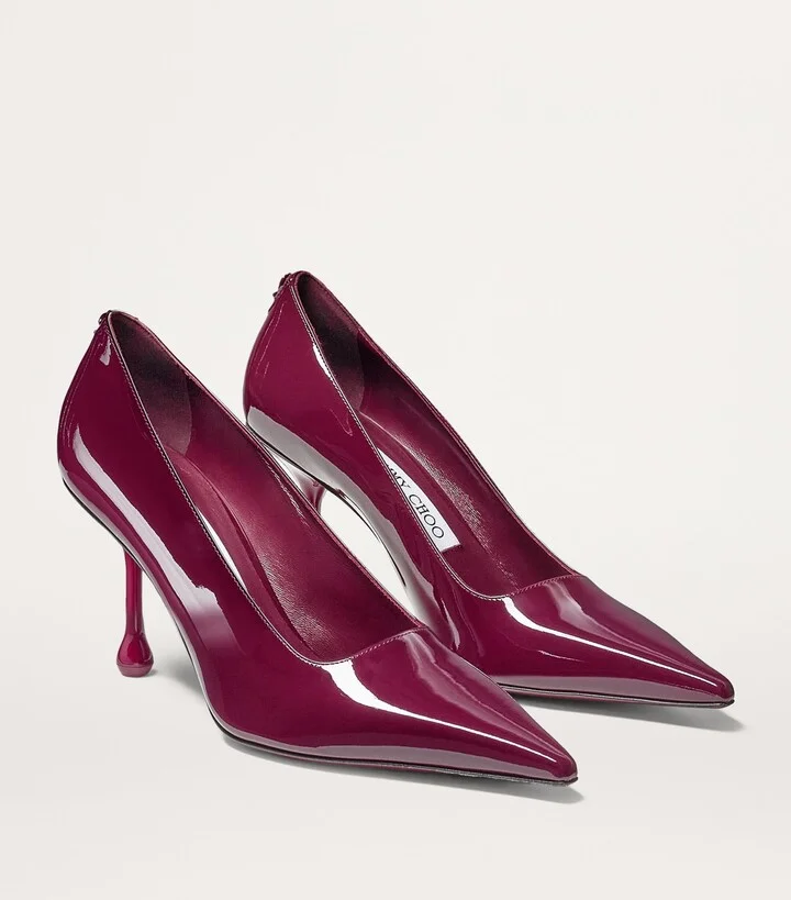 Jimmy Choo Ixia 80 Leather Pumps - Image 3