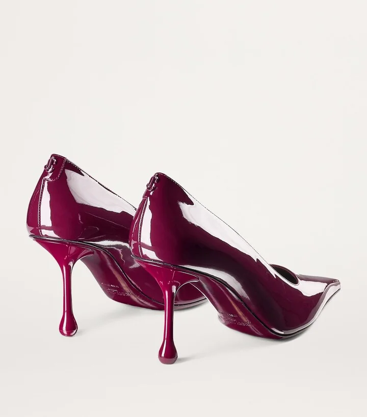 Jimmy Choo Ixia 80 Leather Pumps - Image 5