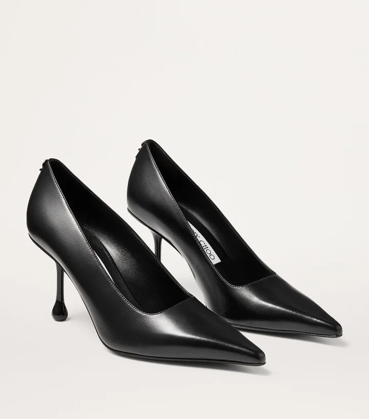 Jimmy Choo Ixia 80 Leather Pumps - Image 3