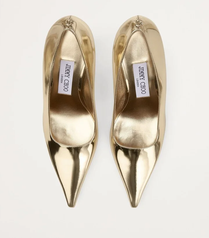Jimmy Choo Ixia 80 Leather Pumps - Image 3