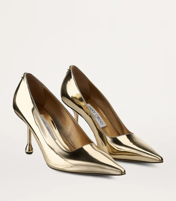 Jimmy Choo Ixia 80 Leather Pumps - Image 4