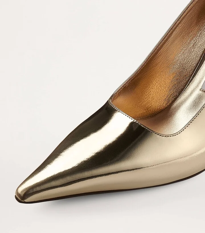 Jimmy Choo Ixia 80 Leather Pumps - Image 5