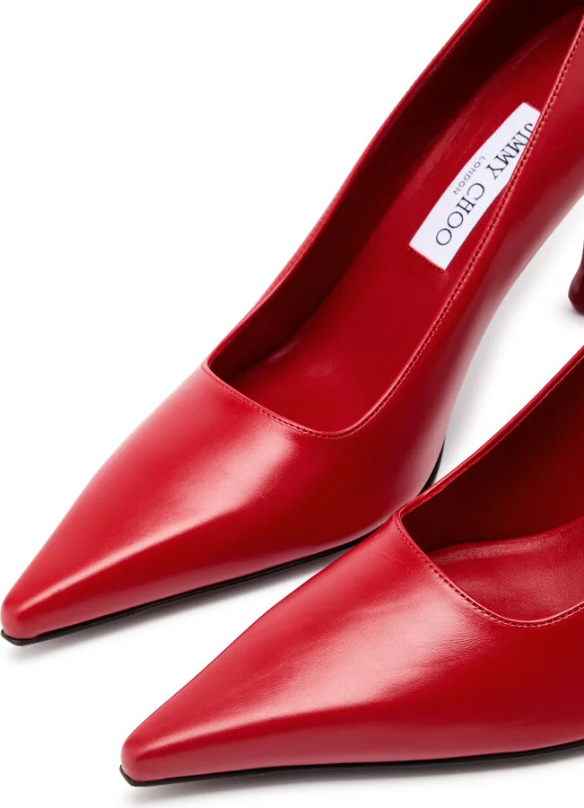 Jimmy Choo Ixia 80 Leather Pumps - Image 3