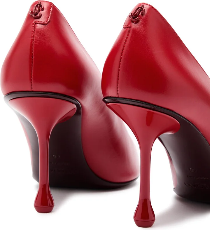 Jimmy Choo Ixia 80 Leather Pumps - Image 4