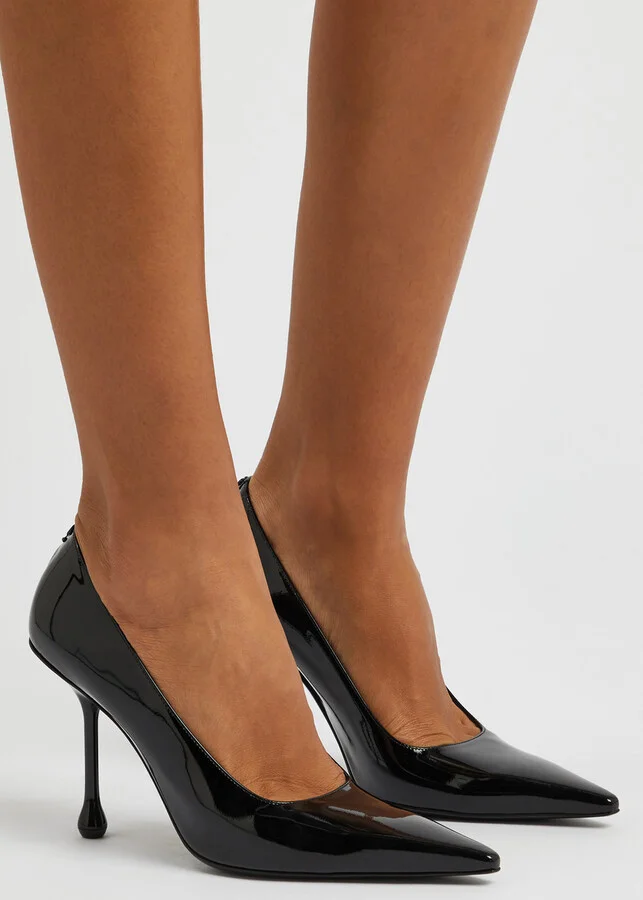 Jimmy Choo Ixia 95 Leather Pumps - Image 5
