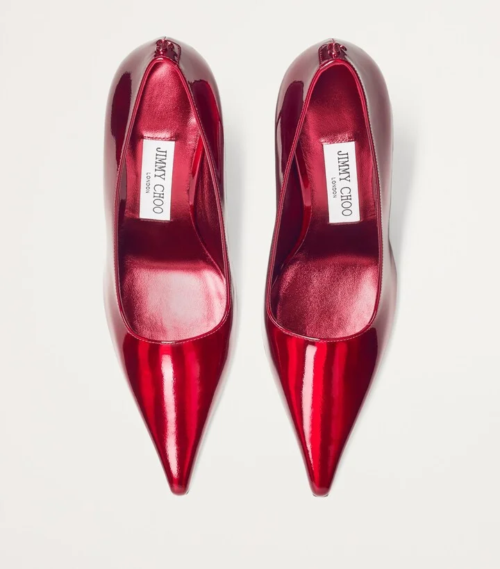 Jimmy Choo Ixia 95 Metallic Leather Pumps - Image 3