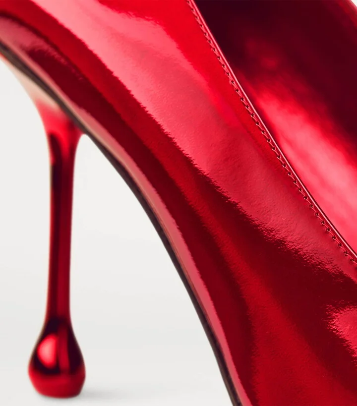 Jimmy Choo Ixia 95 Metallic Leather Pumps - Image 5
