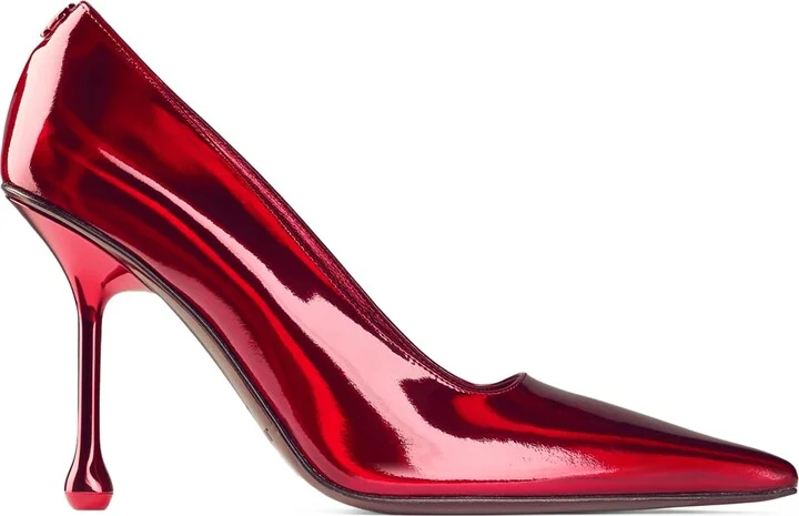 Jimmy Choo Ixia 95 Metallic Leather Pumps
