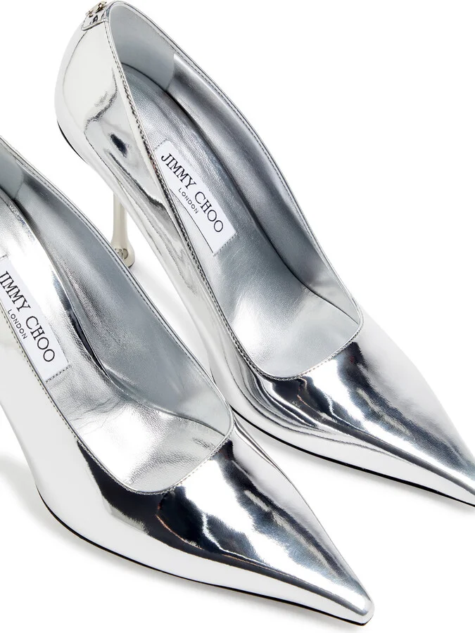 Jimmy Choo Ixia 95 Metallic Patent Leather Pumps - Image 3