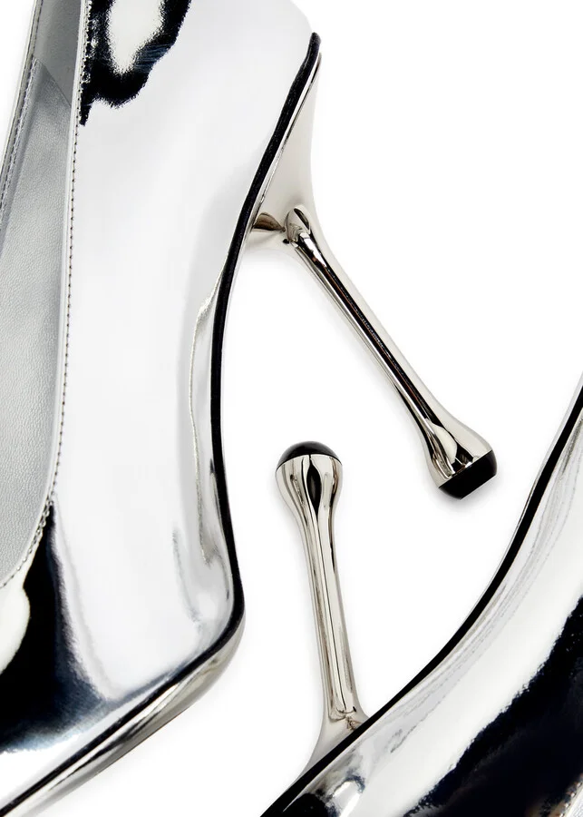 Jimmy Choo Ixia 95 Metallic Patent Leather Pumps - Image 4