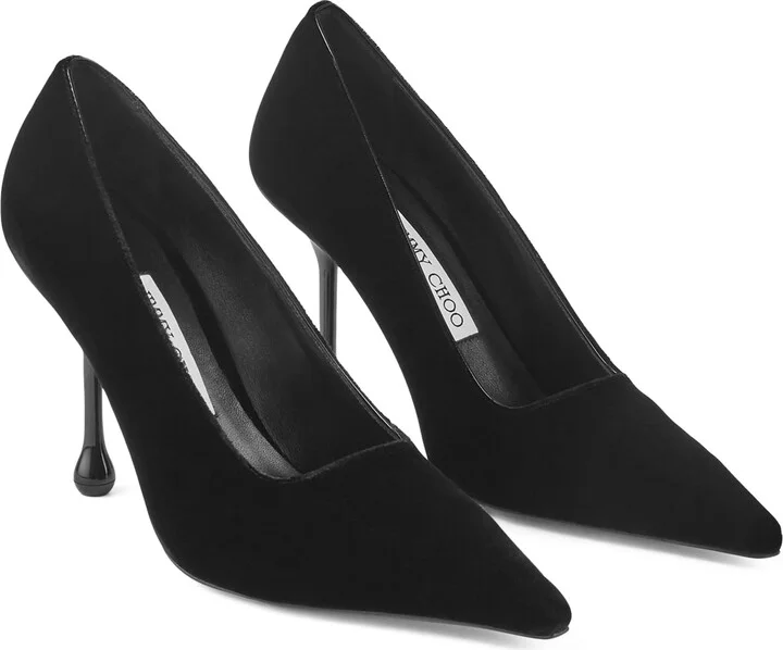 Jimmy Choo Ixia 95 Velvet Pumps - Image 3