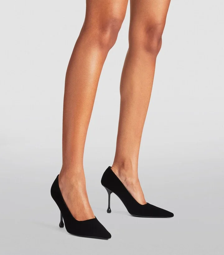 Jimmy Choo Ixia 95 Velvet Pumps - Image 5