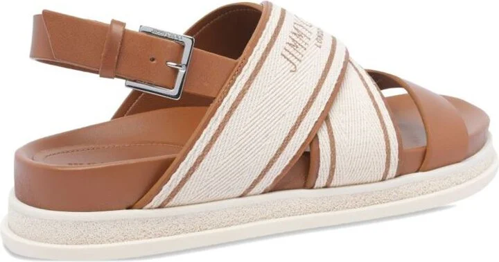 Jimmy Choo Joa Flat Canvas Flat Sandals - Image 2