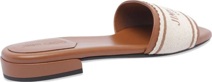 Jimmy Choo Joa Flat Canvas Flat Sandals - Image 2