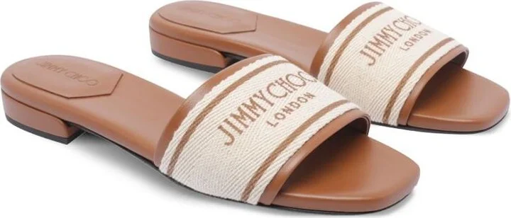 Jimmy Choo Joa Flat Canvas Flat Sandals - Image 3
