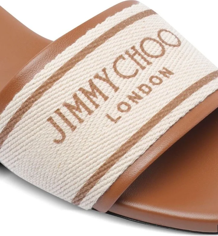 Jimmy Choo Joa Flat Canvas Flat Sandals - Image 4