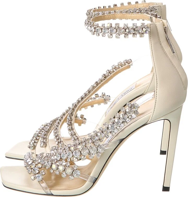 Jimmy Choo Josefine 100 Leather Sandal (Authentic Pre-Loved) - Image 2