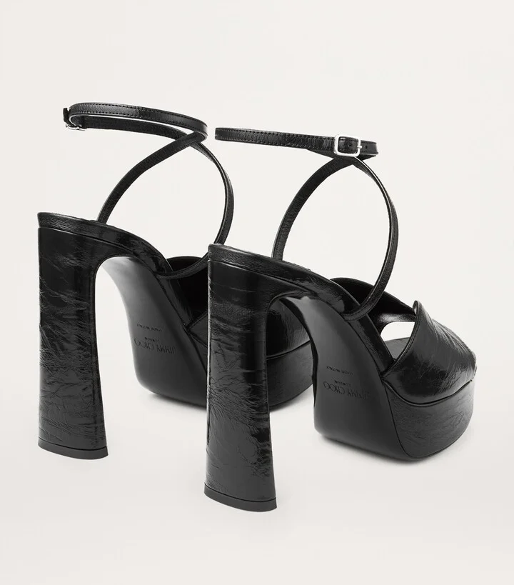 Jimmy Choo Karli 125 Lambskin Platform Sandals - Image 3