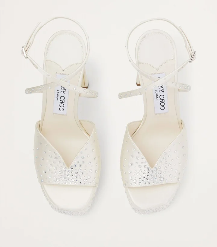 Jimmy Choo Karli 125 Satin Platform Sandals - Image 3