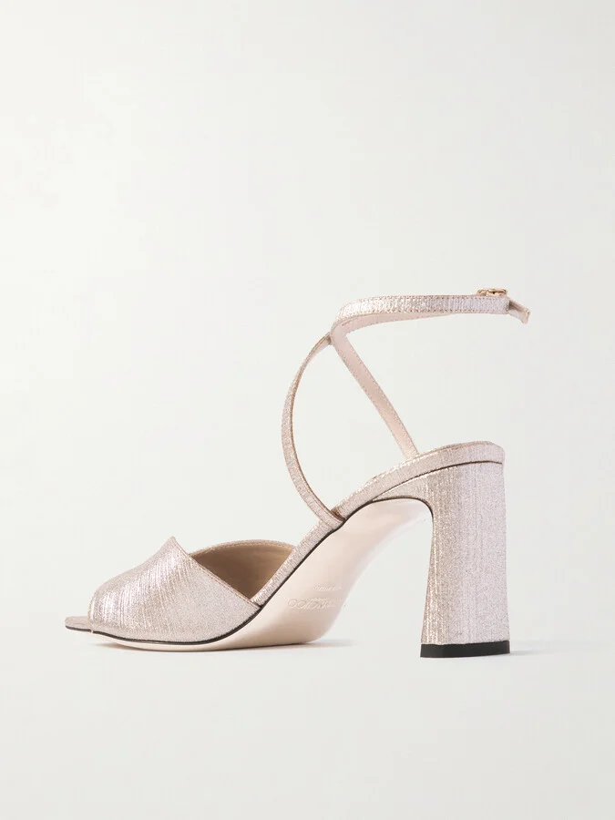 Jimmy Choo - Karli 75 Lurex Sandals - Pink - Image 3