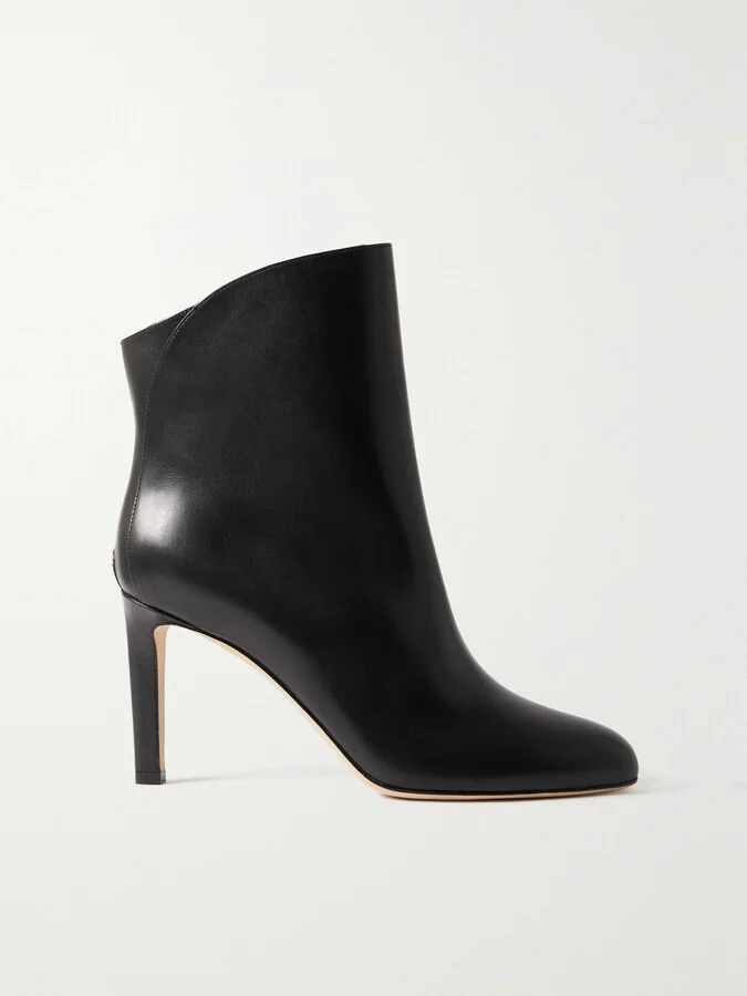 Jimmy Choo - Karter 85 Leather Ankle Boots - Black