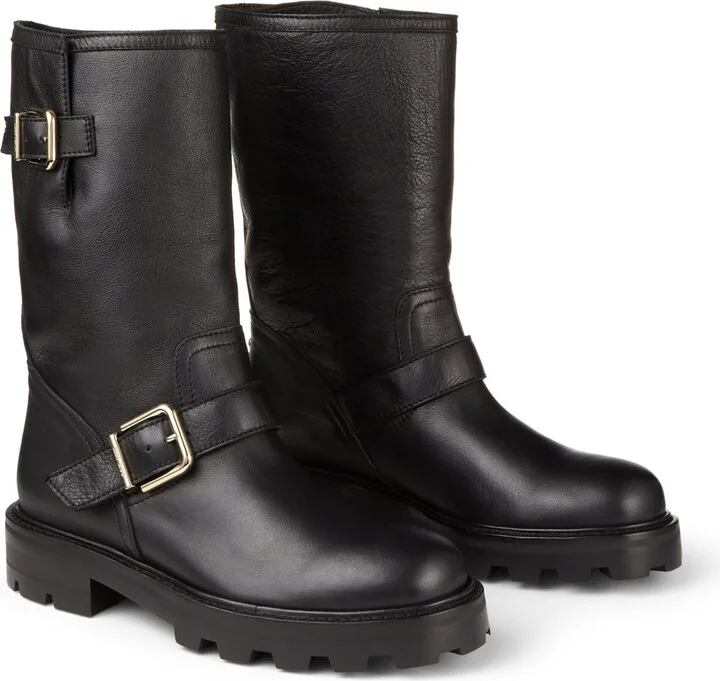 Jimmy Choo Leather Biker Boots - Image 4