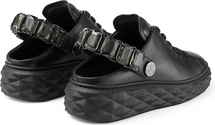 Jimmy Choo Leather Diamond Sling Sneakers - Image 3