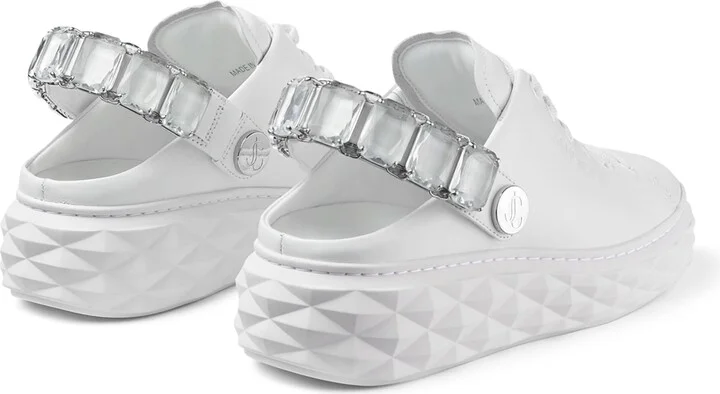 Jimmy Choo Leather Diamond Sling Sneakers - Image 2